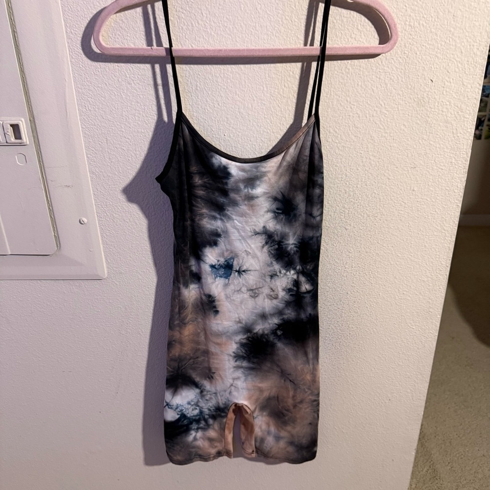 Carmen Tie Dye Romper Womens Spaghetti Strap Stretchy Jumpsuit Festival Outfit